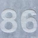 Afbeelding van het getal zesentachtig (86)