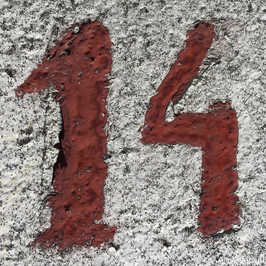 Afbeelding van het getal viertien (14)