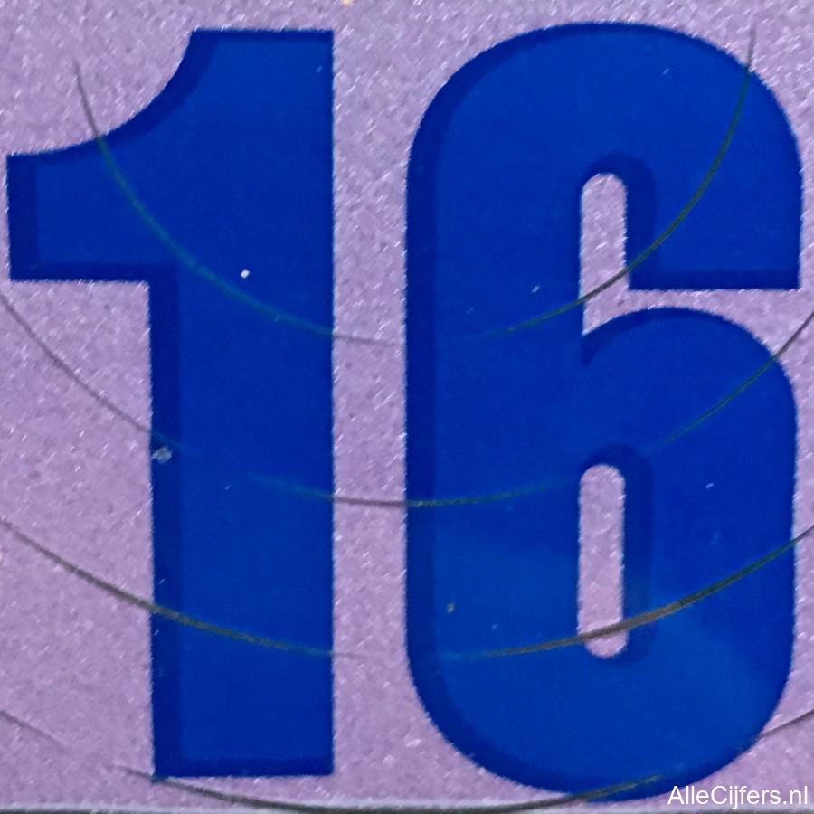 Afbeelding van het getal zestien (16)