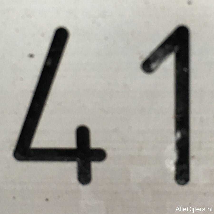 Afbeelding van het getal eenenveertig (41)
