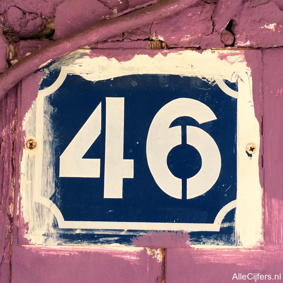 Afbeelding van het getal zesenveertig (46)