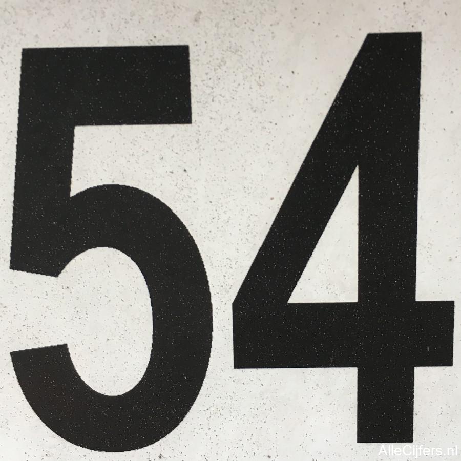 Afbeelding van het getal vierenvijftig (54)