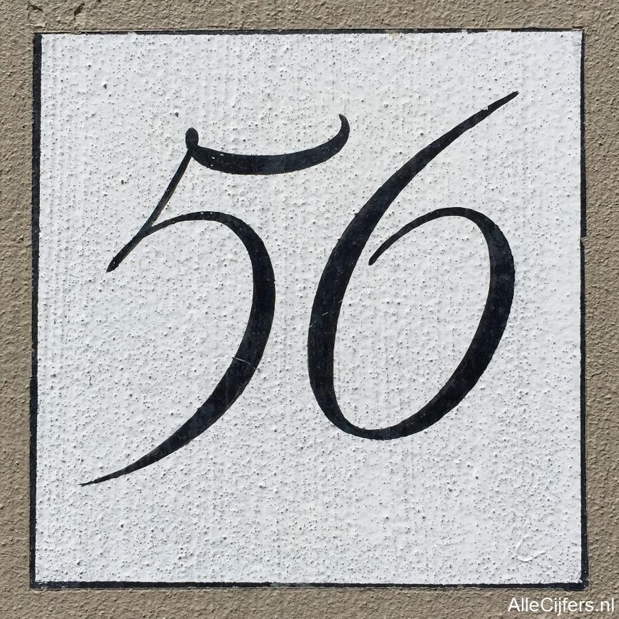 Afbeelding van het getal zesenvijftig (56)