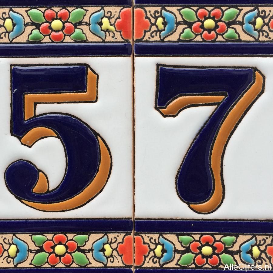 Afbeelding van het getal zevenenvijftig (57)