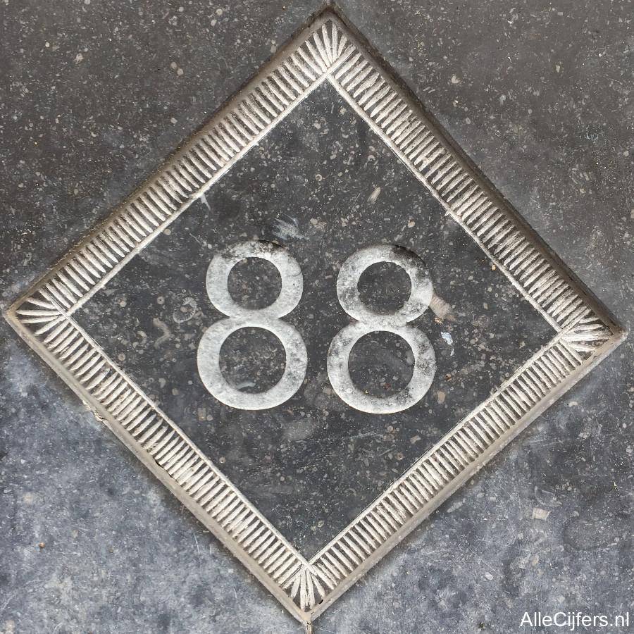 Afbeelding van het getal achtentachtig (88)