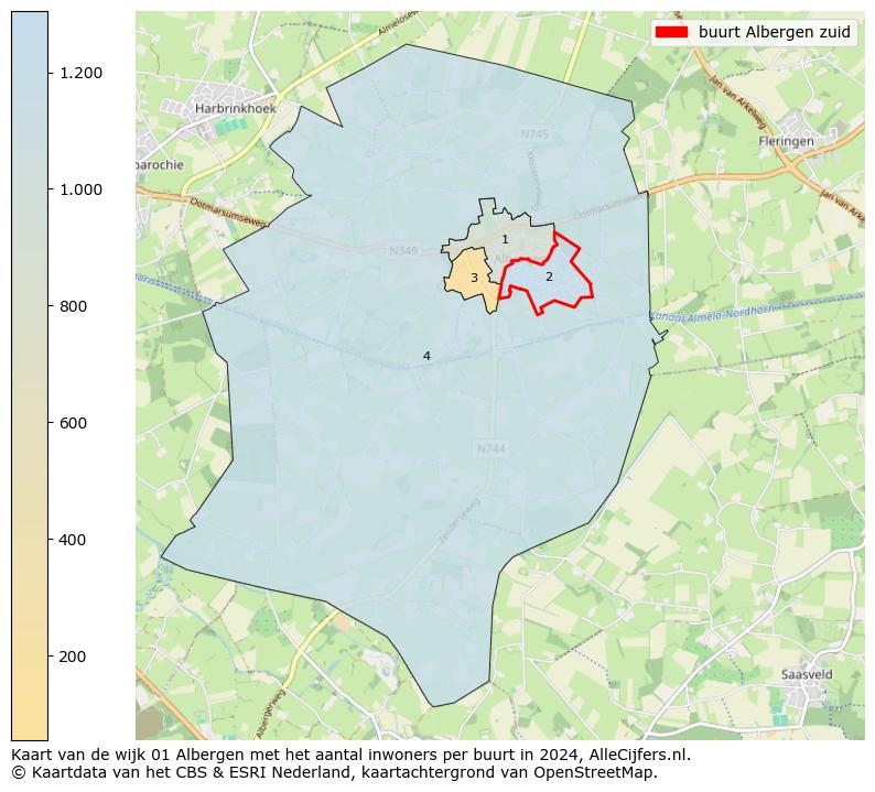 Kaart van de wijk 01 Albergen met het aantal inwoners per buurt in 2024. Op deze pagina vind je veel informatie over inwoners (zoals de verdeling naar leeftijdsgroepen, gezinssamenstelling, geslacht, autochtoon of Nederlands met een immigratie achtergrond,...), woningen (aantallen, types, prijs ontwikkeling, gebruik, type eigendom,...) en méér (autobezit, energieverbruik,...)  op basis van open data van het Centraal Bureau voor de Statistiek en diverse andere bronnen!