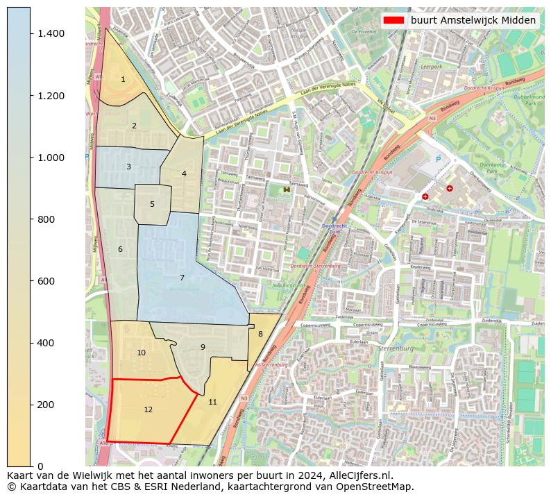 Kaart van de Wielwijk met het aantal inwoners per buurt in 2024. Op deze pagina vind je veel informatie over inwoners (zoals de verdeling naar leeftijdsgroepen, gezinssamenstelling, geslacht, autochtoon of Nederlands met een immigratie achtergrond,...), woningen (aantallen, types, prijs ontwikkeling, gebruik, type eigendom,...) en méér (autobezit, energieverbruik,...)  op basis van open data van het centraal bureau voor de statistiek en diverse andere bronnen!