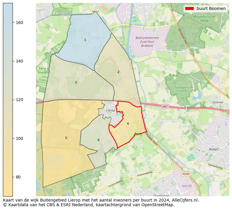 Kaart van de wijk Buitengebied Lierop met het aantal inwoners per buurt in 2024. Op deze pagina vind je veel informatie over inwoners (zoals de verdeling naar leeftijdsgroepen, gezinssamenstelling, geslacht, autochtoon of Nederlands met een immigratie achtergrond,...), woningen (aantallen, types, prijs ontwikkeling, gebruik, type eigendom,...) en méér (autobezit, energieverbruik,...)  op basis van open data van het centraal bureau voor de statistiek en diverse andere bronnen!