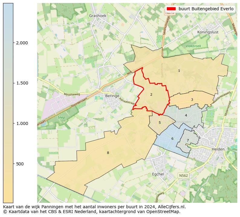 Kaart van de wijk Panningen met het aantal inwoners per buurt in 2024. Op deze pagina vind je veel informatie over inwoners (zoals de verdeling naar leeftijdsgroepen, gezinssamenstelling, geslacht, autochtoon of Nederlands met een immigratie achtergrond,...), woningen (aantallen, types, prijs ontwikkeling, gebruik, type eigendom,...) en méér (autobezit, energieverbruik,...)  op basis van open data van het Centraal Bureau voor de Statistiek en diverse andere bronnen!