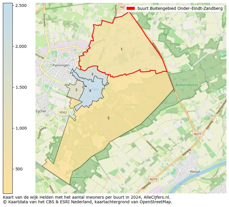 Kaart van de wijk Helden met het aantal inwoners per buurt in 2024. Op deze pagina vind je veel informatie over inwoners (zoals de verdeling naar leeftijdsgroepen, gezinssamenstelling, geslacht, autochtoon of Nederlands met een immigratie achtergrond,...), woningen (aantallen, types, prijs ontwikkeling, gebruik, type eigendom,...) en méér (autobezit, energieverbruik,...)  op basis van open data van het Centraal Bureau voor de Statistiek en diverse andere bronnen!