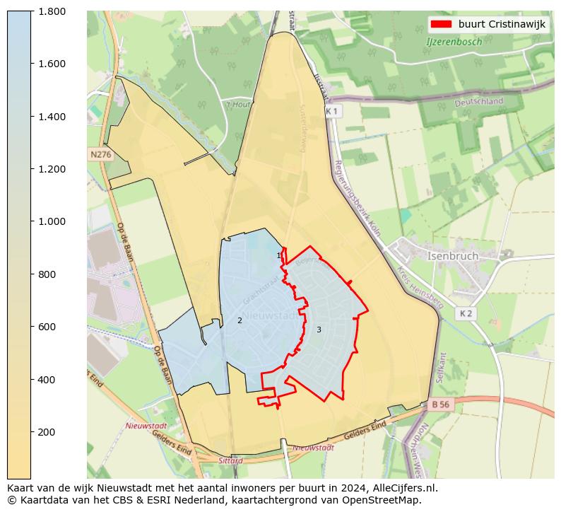 Kaart van de wijk Nieuwstadt met het aantal inwoners per buurt in 2024. Op deze pagina vind je veel informatie over inwoners (zoals de verdeling naar leeftijdsgroepen, gezinssamenstelling, geslacht, autochtoon of Nederlands met een immigratie achtergrond,...), woningen (aantallen, types, prijs ontwikkeling, gebruik, type eigendom,...) en méér (autobezit, energieverbruik,...)  op basis van open data van het Centraal Bureau voor de Statistiek en diverse andere bronnen!