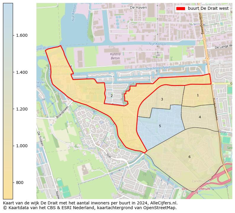 Kaart van de wijk De Drait met het aantal inwoners per buurt in 2024. Op deze pagina vind je veel informatie over inwoners (zoals de verdeling naar leeftijdsgroepen, gezinssamenstelling, geslacht, autochtoon of Nederlands met een immigratie achtergrond,...), woningen (aantallen, types, prijs ontwikkeling, gebruik, type eigendom,...) en méér (autobezit, energieverbruik,...)  op basis van open data van het Centraal Bureau voor de Statistiek en diverse andere bronnen!