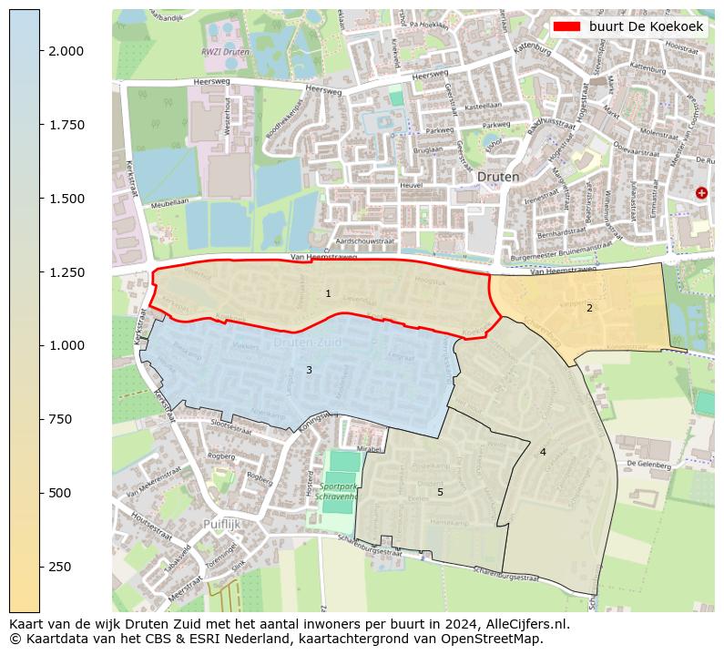 Kaart van de wijk Druten Zuid met het aantal inwoners per buurt in 2024. Op deze pagina vind je veel informatie over inwoners (zoals de verdeling naar leeftijdsgroepen, gezinssamenstelling, geslacht, autochtoon of Nederlands met een immigratie achtergrond,...), woningen (aantallen, types, prijs ontwikkeling, gebruik, type eigendom,...) en méér (autobezit, energieverbruik,...)  op basis van open data van het centraal bureau voor de statistiek en diverse andere bronnen!