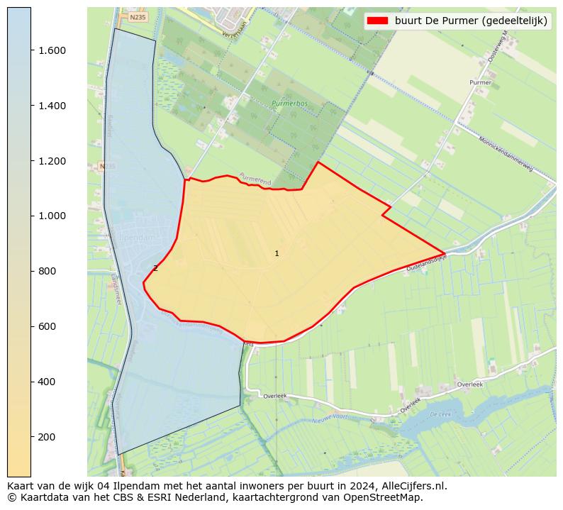 Kaart van de wijk 04 Ilpendam met het aantal inwoners per buurt in 2024. Op deze pagina vind je veel informatie over inwoners (zoals de verdeling naar leeftijdsgroepen, gezinssamenstelling, geslacht, autochtoon of Nederlands met een immigratie achtergrond,...), woningen (aantallen, types, prijs ontwikkeling, gebruik, type eigendom,...) en méér (autobezit, energieverbruik,...)  op basis van open data van het centraal bureau voor de statistiek en diverse andere bronnen!