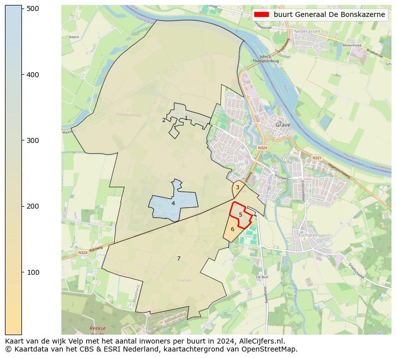 Kaart van de wijk Velp met het aantal inwoners per buurt in 2024. Op deze pagina vind je veel informatie over inwoners (zoals de verdeling naar leeftijdsgroepen, gezinssamenstelling, geslacht, autochtoon of Nederlands met een immigratie achtergrond,...), woningen (aantallen, types, prijs ontwikkeling, gebruik, type eigendom,...) en méér (autobezit, energieverbruik,...)  op basis van open data van het Centraal Bureau voor de Statistiek en diverse andere bronnen!