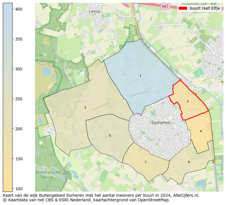 Kaart van de wijk Buitengebied Someren met het aantal inwoners per buurt in 2024. Op deze pagina vind je veel informatie over inwoners (zoals de verdeling naar leeftijdsgroepen, gezinssamenstelling, geslacht, autochtoon of Nederlands met een immigratie achtergrond,...), woningen (aantallen, types, prijs ontwikkeling, gebruik, type eigendom,...) en méér (autobezit, energieverbruik,...)  op basis van open data van het centraal bureau voor de statistiek en diverse andere bronnen!