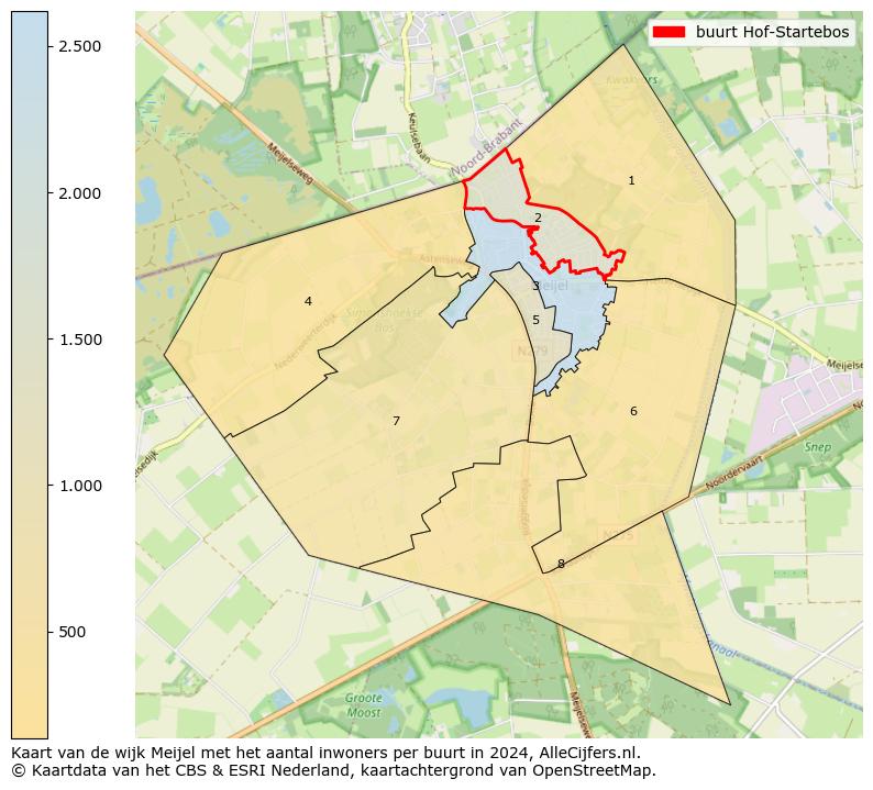 Kaart van de wijk Meijel met het aantal inwoners per buurt in 2024. Op deze pagina vind je veel informatie over inwoners (zoals de verdeling naar leeftijdsgroepen, gezinssamenstelling, geslacht, autochtoon of Nederlands met een immigratie achtergrond,...), woningen (aantallen, types, prijs ontwikkeling, gebruik, type eigendom,...) en méér (autobezit, energieverbruik,...)  op basis van open data van het Centraal Bureau voor de Statistiek en diverse andere bronnen!