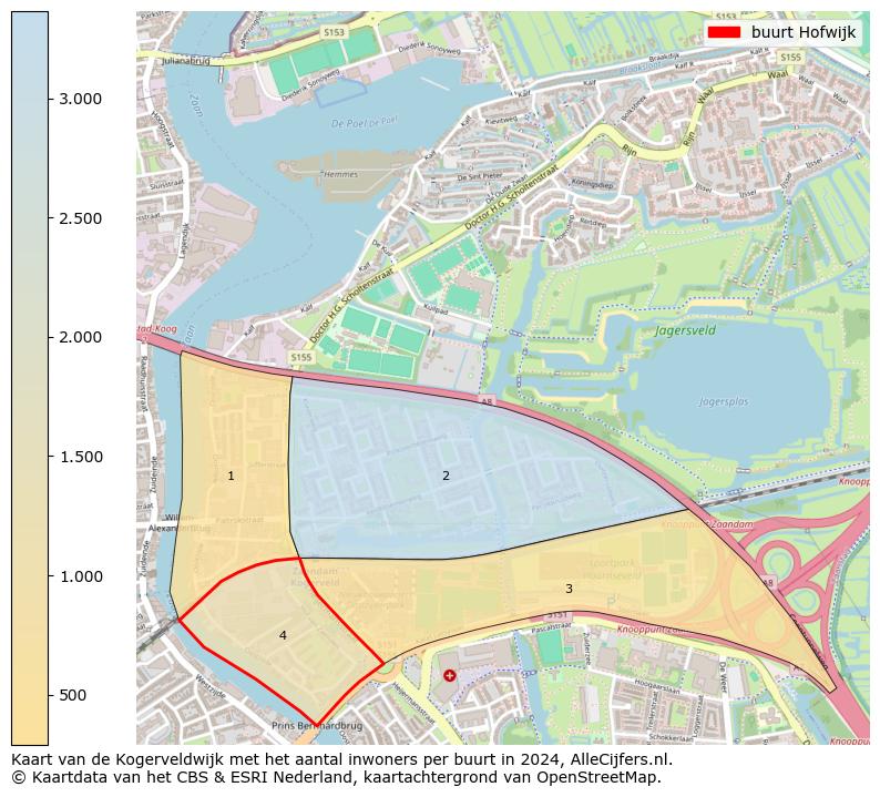 Kaart van de Kogerveldwijk met het aantal inwoners per buurt in 2024. Op deze pagina vind je veel informatie over inwoners (zoals de verdeling naar leeftijdsgroepen, gezinssamenstelling, geslacht, autochtoon of Nederlands met een immigratie achtergrond,...), woningen (aantallen, types, prijs ontwikkeling, gebruik, type eigendom,...) en méér (autobezit, energieverbruik,...)  op basis van open data van het Centraal Bureau voor de Statistiek en diverse andere bronnen!