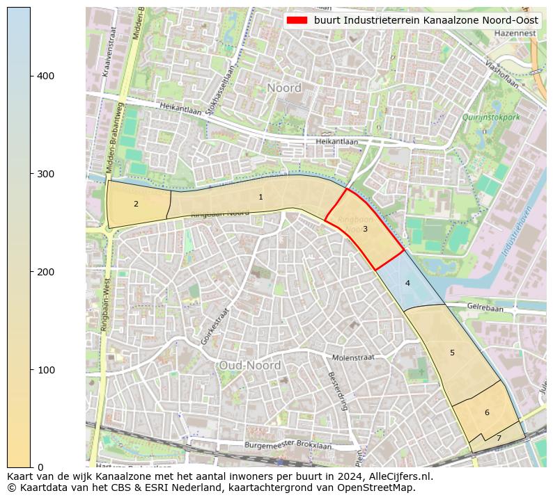 Kaart van de wijk Kanaalzone met het aantal inwoners per buurt in 2024. Op deze pagina vind je veel informatie over inwoners (zoals de verdeling naar leeftijdsgroepen, gezinssamenstelling, geslacht, autochtoon of Nederlands met een immigratie achtergrond,...), woningen (aantallen, types, prijs ontwikkeling, gebruik, type eigendom,...) en méér (autobezit, energieverbruik,...)  op basis van open data van het centraal bureau voor de statistiek en diverse andere bronnen!