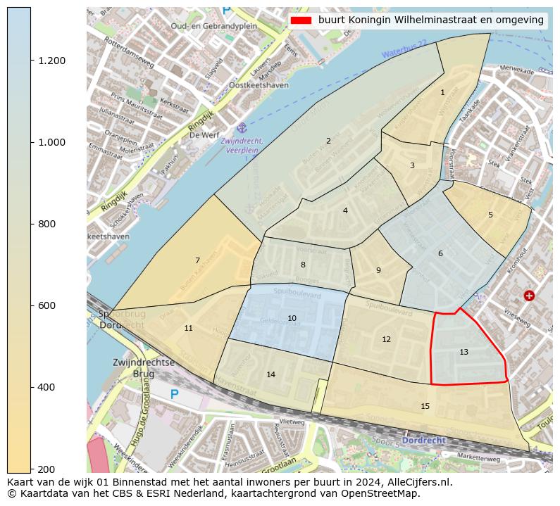 Kaart van de wijk 01 Binnenstad met het aantal inwoners per buurt in 2024. Op deze pagina vind je veel informatie over inwoners (zoals de verdeling naar leeftijdsgroepen, gezinssamenstelling, geslacht, autochtoon of Nederlands met een immigratie achtergrond,...), woningen (aantallen, types, prijs ontwikkeling, gebruik, type eigendom,...) en méér (autobezit, energieverbruik,...)  op basis van open data van het centraal bureau voor de statistiek en diverse andere bronnen!