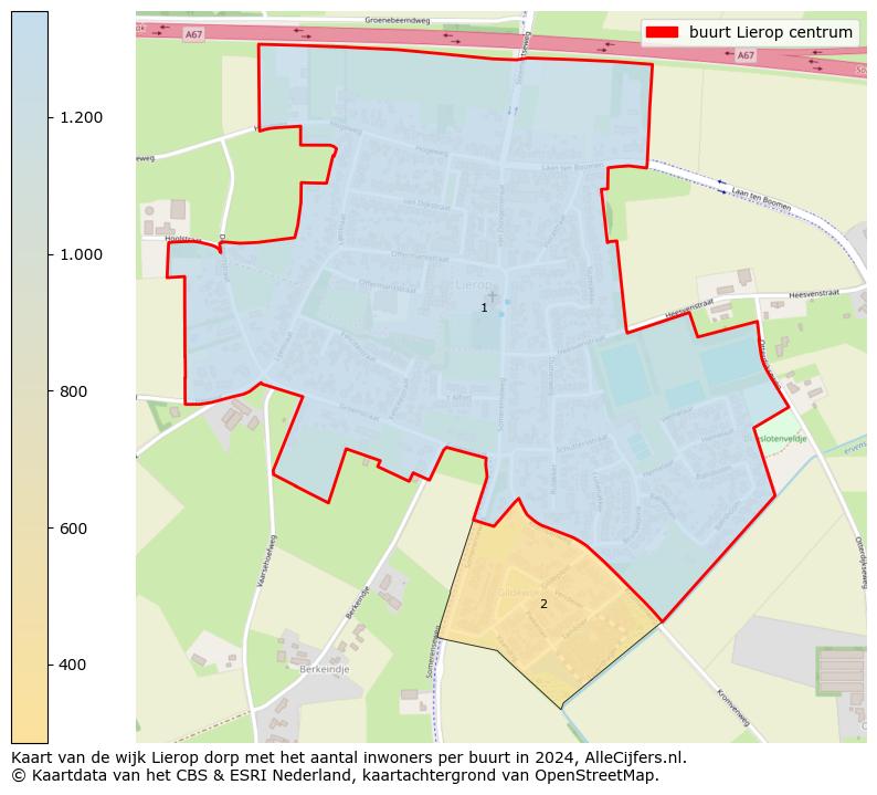 Kaart van de wijk Lierop dorp met het aantal inwoners per buurt in 2024. Op deze pagina vind je veel informatie over inwoners (zoals de verdeling naar leeftijdsgroepen, gezinssamenstelling, geslacht, autochtoon of Nederlands met een immigratie achtergrond,...), woningen (aantallen, types, prijs ontwikkeling, gebruik, type eigendom,...) en méér (autobezit, energieverbruik,...)  op basis van open data van het centraal bureau voor de statistiek en diverse andere bronnen!