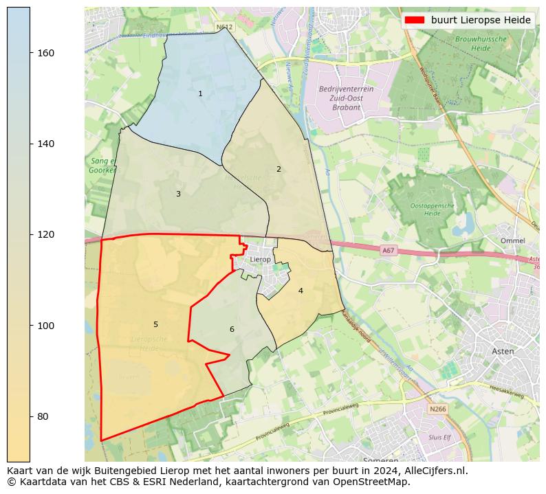 Kaart van de wijk Buitengebied Lierop met het aantal inwoners per buurt in 2024. Op deze pagina vind je veel informatie over inwoners (zoals de verdeling naar leeftijdsgroepen, gezinssamenstelling, geslacht, autochtoon of Nederlands met een immigratie achtergrond,...), woningen (aantallen, types, prijs ontwikkeling, gebruik, type eigendom,...) en méér (autobezit, energieverbruik,...)  op basis van open data van het Centraal Bureau voor de Statistiek en diverse andere bronnen!