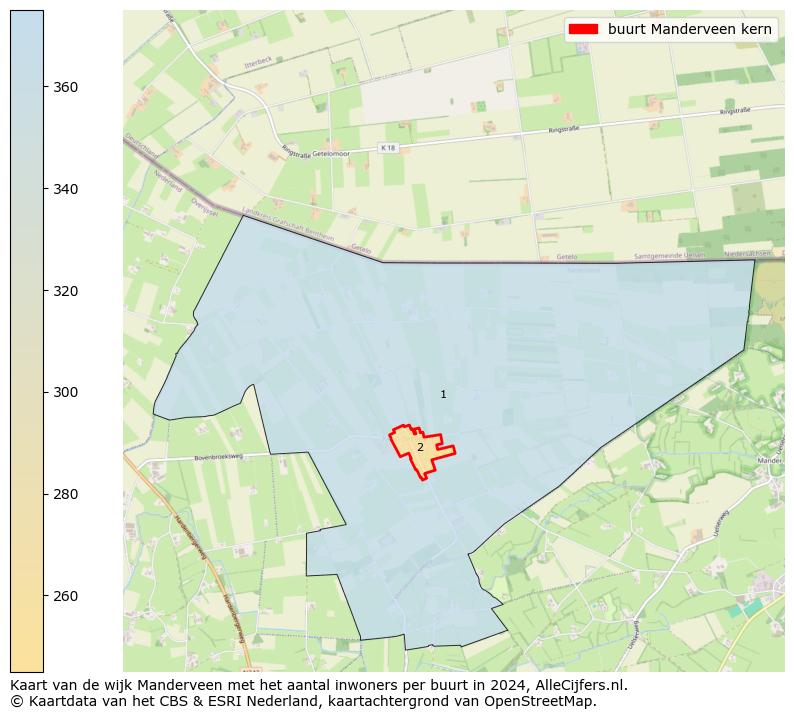 Kaart van de wijk Manderveen met het aantal inwoners per buurt in 2024. Op deze pagina vind je veel informatie over inwoners (zoals de verdeling naar leeftijdsgroepen, gezinssamenstelling, geslacht, autochtoon of Nederlands met een immigratie achtergrond,...), woningen (aantallen, types, prijs ontwikkeling, gebruik, type eigendom,...) en méér (autobezit, energieverbruik,...)  op basis van open data van het centraal bureau voor de statistiek en diverse andere bronnen!