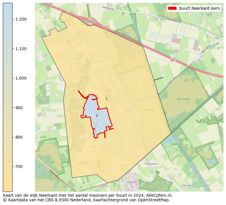 Kaart van de wijk Neerkant met het aantal inwoners per buurt in 2024. Op deze pagina vind je veel informatie over inwoners (zoals de verdeling naar leeftijdsgroepen, gezinssamenstelling, geslacht, autochtoon of Nederlands met een immigratie achtergrond,...), woningen (aantallen, types, prijs ontwikkeling, gebruik, type eigendom,...) en méér (autobezit, energieverbruik,...)  op basis van open data van het centraal bureau voor de statistiek en diverse andere bronnen!