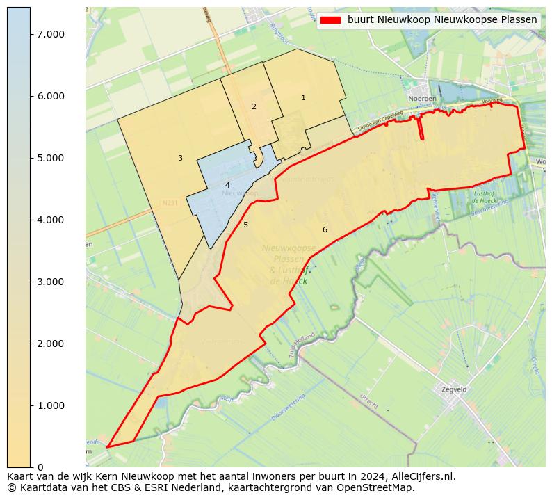 Kaart van de wijk Kern Nieuwkoop met het aantal inwoners per buurt in 2024. Op deze pagina vind je veel informatie over inwoners (zoals de verdeling naar leeftijdsgroepen, gezinssamenstelling, geslacht, autochtoon of Nederlands met een immigratie achtergrond,...), woningen (aantallen, types, prijs ontwikkeling, gebruik, type eigendom,...) en méér (autobezit, energieverbruik,...)  op basis van open data van het centraal bureau voor de statistiek en diverse andere bronnen!