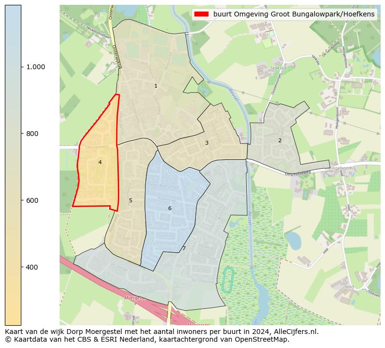 Kaart van de wijk Dorp Moergestel met het aantal inwoners per buurt in 2024. Op deze pagina vind je veel informatie over inwoners (zoals de verdeling naar leeftijdsgroepen, gezinssamenstelling, geslacht, autochtoon of Nederlands met een immigratie achtergrond,...), woningen (aantallen, types, prijs ontwikkeling, gebruik, type eigendom,...) en méér (autobezit, energieverbruik,...)  op basis van open data van het centraal bureau voor de statistiek en diverse andere bronnen!