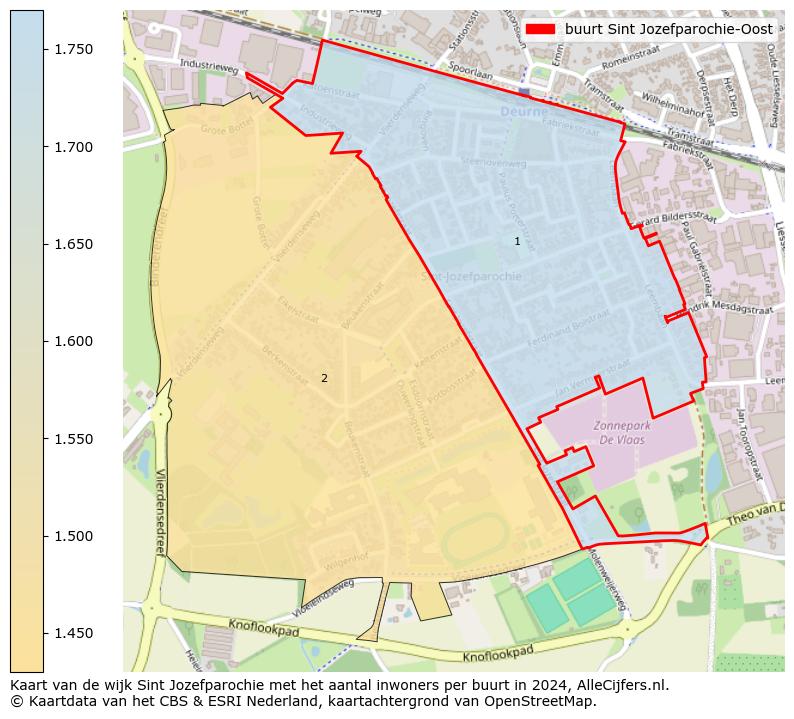 Kaart van de wijk Sint Jozefparochie met het aantal inwoners per buurt in 2024. Op deze pagina vind je veel informatie over inwoners (zoals de verdeling naar leeftijdsgroepen, gezinssamenstelling, geslacht, autochtoon of Nederlands met een immigratie achtergrond,...), woningen (aantallen, types, prijs ontwikkeling, gebruik, type eigendom,...) en méér (autobezit, energieverbruik,...)  op basis van open data van het centraal bureau voor de statistiek en diverse andere bronnen!