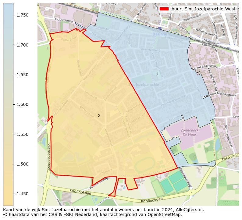 Kaart van de wijk Sint Jozefparochie met het aantal inwoners per buurt in 2024. Op deze pagina vind je veel informatie over inwoners (zoals de verdeling naar leeftijdsgroepen, gezinssamenstelling, geslacht, autochtoon of Nederlands met een immigratie achtergrond,...), woningen (aantallen, types, prijs ontwikkeling, gebruik, type eigendom,...) en méér (autobezit, energieverbruik,...)  op basis van open data van het centraal bureau voor de statistiek en diverse andere bronnen!