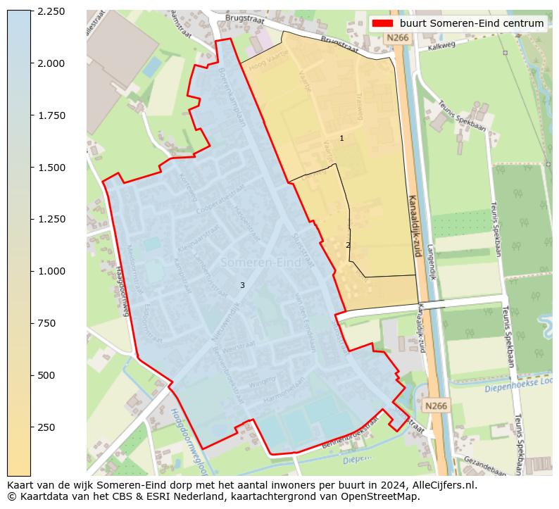 Kaart van de wijk Someren-Eind dorp met het aantal inwoners per buurt in 2024. Op deze pagina vind je veel informatie over inwoners (zoals de verdeling naar leeftijdsgroepen, gezinssamenstelling, geslacht, autochtoon of Nederlands met een immigratie achtergrond,...), woningen (aantallen, types, prijs ontwikkeling, gebruik, type eigendom,...) en méér (autobezit, energieverbruik,...)  op basis van open data van het Centraal Bureau voor de Statistiek en diverse andere bronnen!