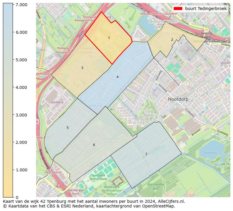 Kaart van de wijk 42 Ypenburg met het aantal inwoners per buurt in 2024. Op deze pagina vind je veel informatie over inwoners (zoals de verdeling naar leeftijdsgroepen, gezinssamenstelling, geslacht, autochtoon of Nederlands met een immigratie achtergrond,...), woningen (aantallen, types, prijs ontwikkeling, gebruik, type eigendom,...) en méér (autobezit, energieverbruik,...)  op basis van open data van het Centraal Bureau voor de Statistiek en diverse andere bronnen!