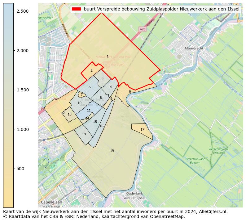 Kaart van de wijk Nieuwerkerk aan den IJssel met het aantal inwoners per buurt in 2024. Op deze pagina vind je veel informatie over inwoners (zoals de verdeling naar leeftijdsgroepen, gezinssamenstelling, geslacht, autochtoon of Nederlands met een immigratie achtergrond,...), woningen (aantallen, types, prijs ontwikkeling, gebruik, type eigendom,...) en méér (autobezit, energieverbruik,...)  op basis van open data van het Centraal Bureau voor de Statistiek en diverse andere bronnen!