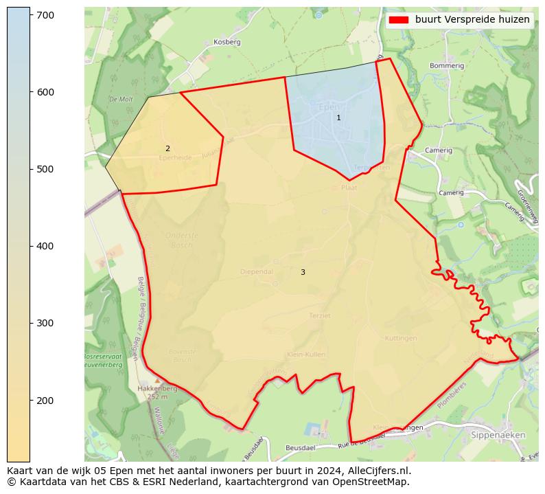 Kaart van de wijk 05 Epen met het aantal inwoners per buurt in 2024. Op deze pagina vind je veel informatie over inwoners (zoals de verdeling naar leeftijdsgroepen, gezinssamenstelling, geslacht, autochtoon of Nederlands met een immigratie achtergrond,...), woningen (aantallen, types, prijs ontwikkeling, gebruik, type eigendom,...) en méér (autobezit, energieverbruik,...)  op basis van open data van het Centraal Bureau voor de Statistiek en diverse andere bronnen!