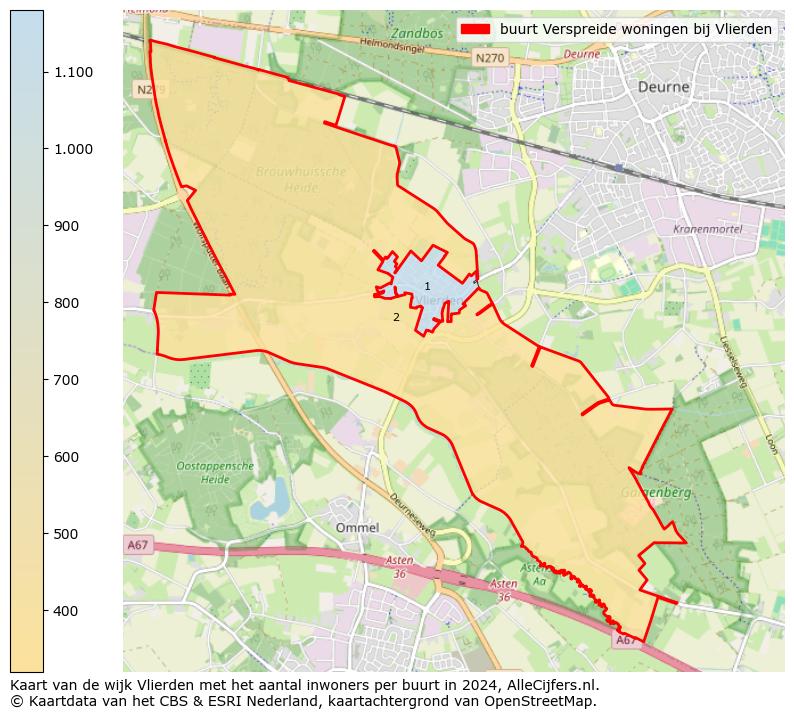 Kaart van de wijk Vlierden met het aantal inwoners per buurt in 2024. Op deze pagina vind je veel informatie over inwoners (zoals de verdeling naar leeftijdsgroepen, gezinssamenstelling, geslacht, autochtoon of Nederlands met een immigratie achtergrond,...), woningen (aantallen, types, prijs ontwikkeling, gebruik, type eigendom,...) en méér (autobezit, energieverbruik,...)  op basis van open data van het centraal bureau voor de statistiek en diverse andere bronnen!