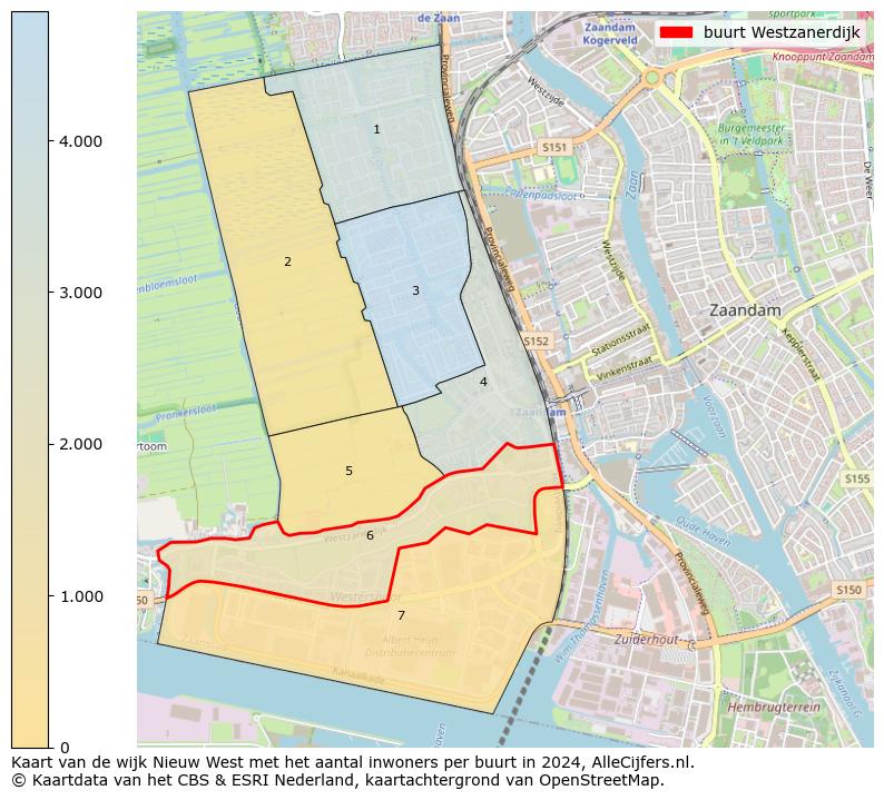 Kaart van de wijk Nieuw West met het aantal inwoners per buurt in 2024. Op deze pagina vind je veel informatie over inwoners (zoals de verdeling naar leeftijdsgroepen, gezinssamenstelling, geslacht, autochtoon of Nederlands met een immigratie achtergrond,...), woningen (aantallen, types, prijs ontwikkeling, gebruik, type eigendom,...) en méér (autobezit, energieverbruik,...)  op basis van open data van het Centraal Bureau voor de Statistiek en diverse andere bronnen!