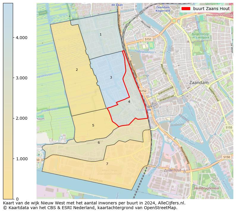 Kaart van de wijk Nieuw West met het aantal inwoners per buurt in 2024. Op deze pagina vind je veel informatie over inwoners (zoals de verdeling naar leeftijdsgroepen, gezinssamenstelling, geslacht, autochtoon of Nederlands met een immigratie achtergrond,...), woningen (aantallen, types, prijs ontwikkeling, gebruik, type eigendom,...) en méér (autobezit, energieverbruik,...)  op basis van open data van het Centraal Bureau voor de Statistiek en diverse andere bronnen!