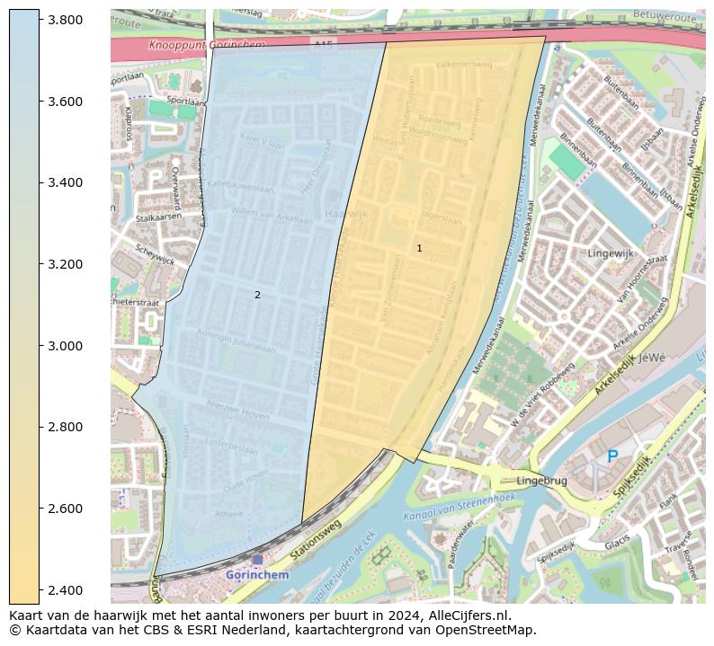 Kaart van de haarwijk met het aantal inwoners per buurt in 2024. Op deze pagina vind je veel informatie over inwoners (zoals de verdeling naar leeftijdsgroepen, gezinssamenstelling, geslacht, autochtoon of Nederlands met een immigratie achtergrond,...), woningen (aantallen, types, prijs ontwikkeling, gebruik, type eigendom,...) en méér (autobezit, energieverbruik,...)  op basis van open data van het centraal bureau voor de statistiek en diverse andere bronnen!