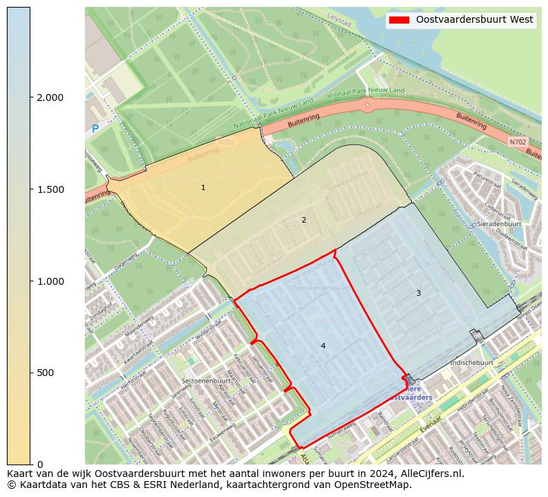 Kaart van de wijk Oostvaardersbuurt met het aantal inwoners per buurt in 2024. Op deze pagina vind je veel informatie over inwoners (zoals de verdeling naar leeftijdsgroepen, gezinssamenstelling, geslacht, autochtoon of Nederlands met een immigratie achtergrond,...), woningen (aantallen, types, prijs ontwikkeling, gebruik, type eigendom,...) en méér (autobezit, energieverbruik,...)  op basis van open data van het Centraal Bureau voor de Statistiek en diverse andere bronnen!