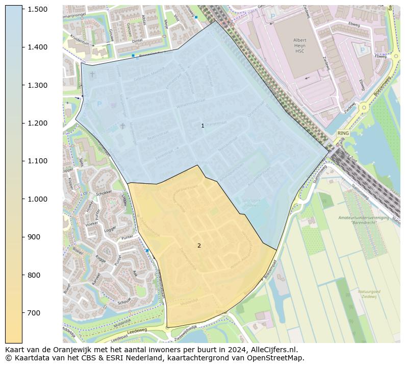 Kaart van de Oranjewijk met het aantal inwoners per buurt in 2024. Op deze pagina vind je veel informatie over inwoners (zoals de verdeling naar leeftijdsgroepen, gezinssamenstelling, geslacht, autochtoon of Nederlands met een immigratie achtergrond,...), woningen (aantallen, types, prijs ontwikkeling, gebruik, type eigendom,...) en méér (autobezit, energieverbruik,...)  op basis van open data van het Centraal Bureau voor de Statistiek en diverse andere bronnen!