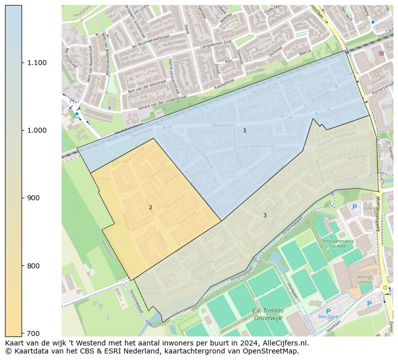 Kaart van de wijk ’t Westend met het aantal inwoners per buurt in 2024. Op deze pagina vind je veel informatie over inwoners (zoals de verdeling naar leeftijdsgroepen, gezinssamenstelling, geslacht, autochtoon of Nederlands met een immigratie achtergrond,...), woningen (aantallen, types, prijs ontwikkeling, gebruik, type eigendom,...) en méér (autobezit, energieverbruik,...)  op basis van open data van het centraal bureau voor de statistiek en diverse andere bronnen!