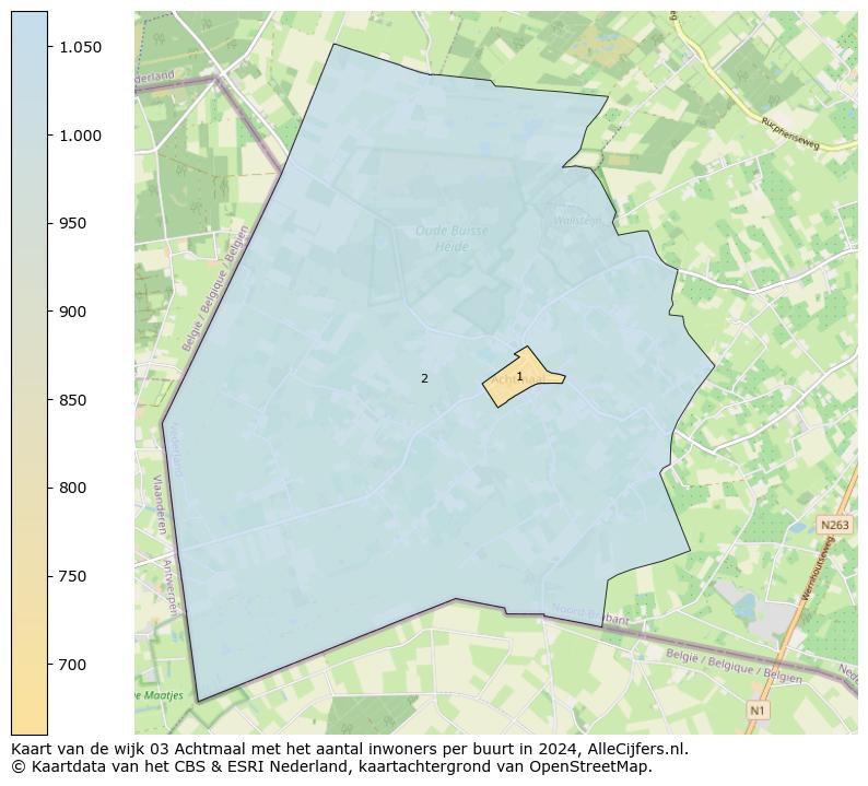 Kaart van de wijk 03 Achtmaal met het aantal inwoners per buurt in 2024. Op deze pagina vind je veel informatie over inwoners (zoals de verdeling naar leeftijdsgroepen, gezinssamenstelling, geslacht, autochtoon of Nederlands met een immigratie achtergrond,...), woningen (aantallen, types, prijs ontwikkeling, gebruik, type eigendom,...) en méér (autobezit, energieverbruik,...)  op basis van open data van het centraal bureau voor de statistiek en diverse andere bronnen!