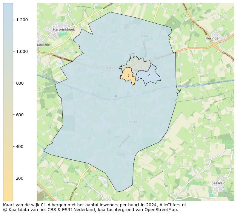 Kaart van de wijk 01 Albergen met het aantal inwoners per buurt in 2024. Op deze pagina vind je veel informatie over inwoners (zoals de verdeling naar leeftijdsgroepen, gezinssamenstelling, geslacht, autochtoon of Nederlands met een immigratie achtergrond,...), woningen (aantallen, types, prijs ontwikkeling, gebruik, type eigendom,...) en méér (autobezit, energieverbruik,...)  op basis van open data van het centraal bureau voor de statistiek en diverse andere bronnen!