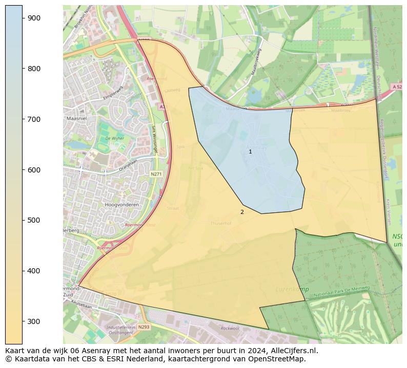 Kaart van de wijk 06 Asenray met het aantal inwoners per buurt in 2024. Op deze pagina vind je veel informatie over inwoners (zoals de verdeling naar leeftijdsgroepen, gezinssamenstelling, geslacht, autochtoon of Nederlands met een immigratie achtergrond,...), woningen (aantallen, types, prijs ontwikkeling, gebruik, type eigendom,...) en méér (autobezit, energieverbruik,...)  op basis van open data van het centraal bureau voor de statistiek en diverse andere bronnen!