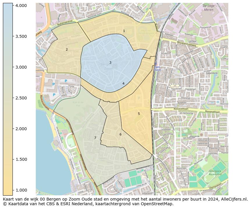 Kaart van de wijk 00 Bergen op Zoom Oude stad en omgeving met het aantal inwoners per buurt in 2024. Op deze pagina vind je veel informatie over inwoners (zoals de verdeling naar leeftijdsgroepen, gezinssamenstelling, geslacht, autochtoon of Nederlands met een immigratie achtergrond,...), woningen (aantallen, types, prijs ontwikkeling, gebruik, type eigendom,...) en méér (autobezit, energieverbruik,...)  op basis van open data van het centraal bureau voor de statistiek en diverse andere bronnen!