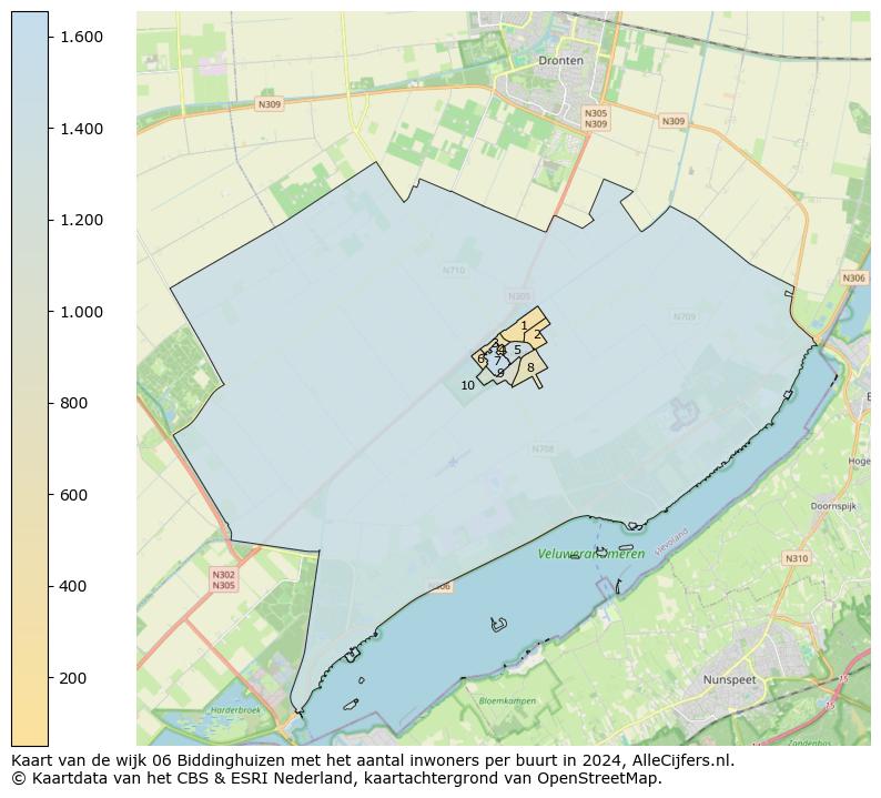 Kaart van de wijk 06 Biddinghuizen met het aantal inwoners per buurt in 2024. Op deze pagina vind je veel informatie over inwoners (zoals de verdeling naar leeftijdsgroepen, gezinssamenstelling, geslacht, autochtoon of Nederlands met een immigratie achtergrond,...), woningen (aantallen, types, prijs ontwikkeling, gebruik, type eigendom,...) en méér (autobezit, energieverbruik,...)  op basis van open data van het centraal bureau voor de statistiek en diverse andere bronnen!