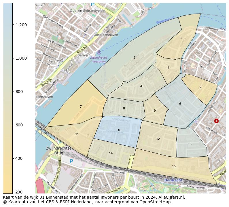 Kaart van de wijk 01 Binnenstad met het aantal inwoners per buurt in 2024. Op deze pagina vind je veel informatie over inwoners (zoals de verdeling naar leeftijdsgroepen, gezinssamenstelling, geslacht, autochtoon of Nederlands met een immigratie achtergrond,...), woningen (aantallen, types, prijs ontwikkeling, gebruik, type eigendom,...) en méér (autobezit, energieverbruik,...)  op basis van open data van het centraal bureau voor de statistiek en diverse andere bronnen!