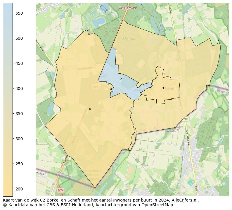 Kaart van de wijk 02 Borkel en Schaft met het aantal inwoners per buurt in 2024. Op deze pagina vind je veel informatie over inwoners (zoals de verdeling naar leeftijdsgroepen, gezinssamenstelling, geslacht, autochtoon of Nederlands met een immigratie achtergrond,...), woningen (aantallen, types, prijs ontwikkeling, gebruik, type eigendom,...) en méér (autobezit, energieverbruik,...)  op basis van open data van het Centraal Bureau voor de Statistiek en diverse andere bronnen!